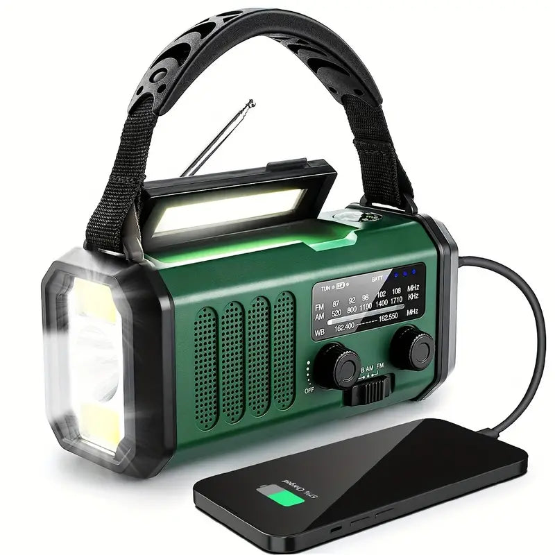 Nødradio med Solopladning og Powerbank til Udfordrende Situationer