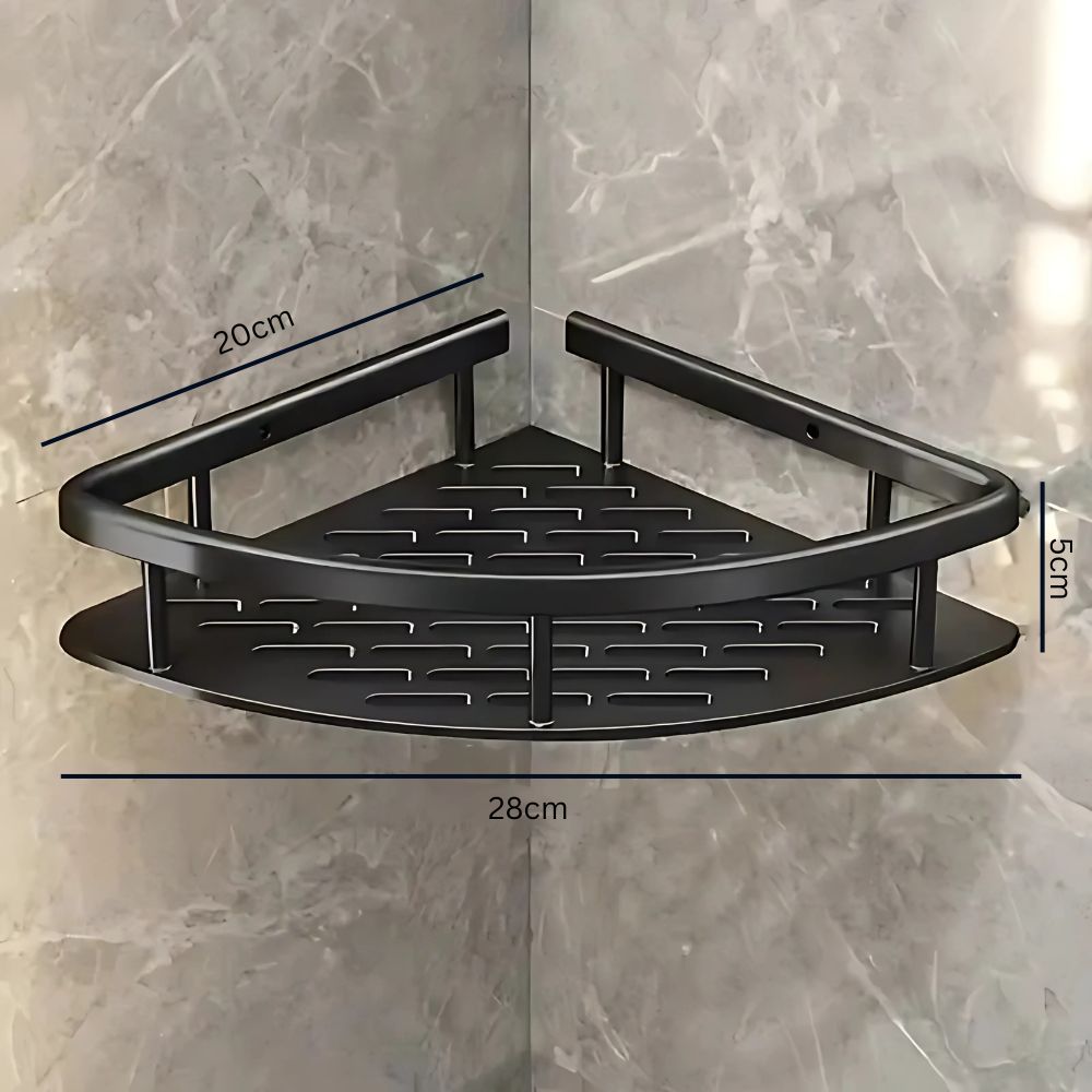 Självhäftande Badrumshylla i Aluminium – Rostfri & Elegant