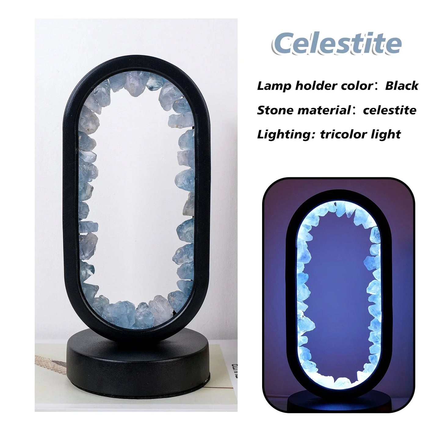 Amethyst Lampe med Naturlig Stressreduktion og Ro