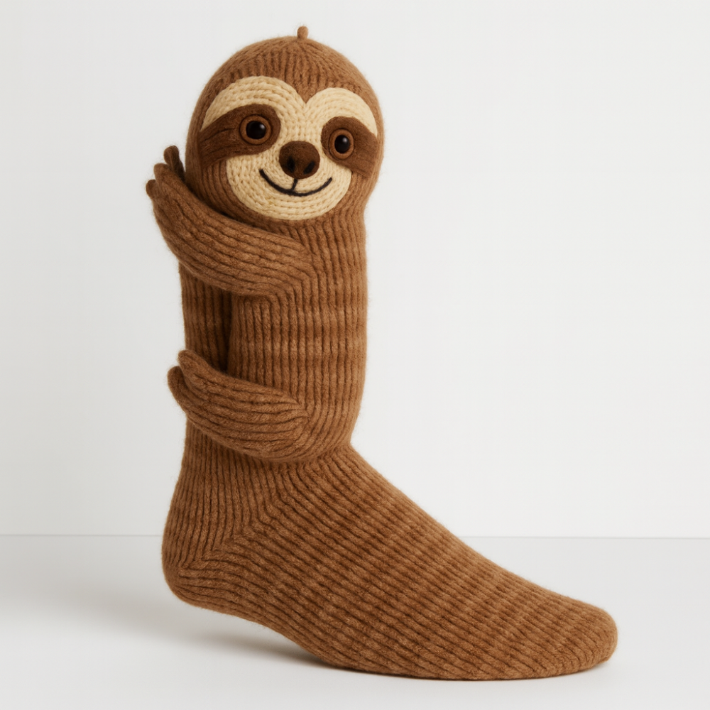 Djurinspirerade halkfria toffelsockor för vintermys