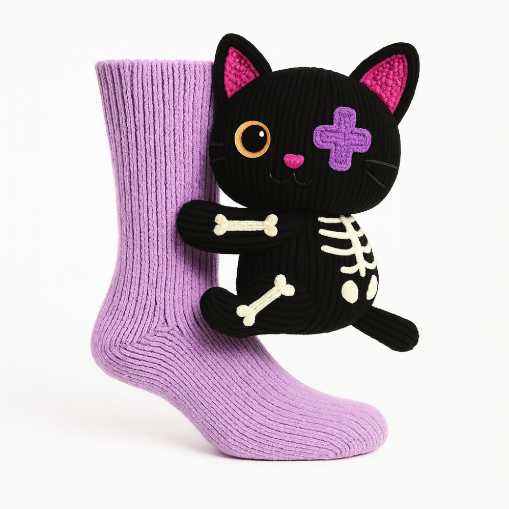 Djurinspirerade halkfria toffelsockor för vintermys