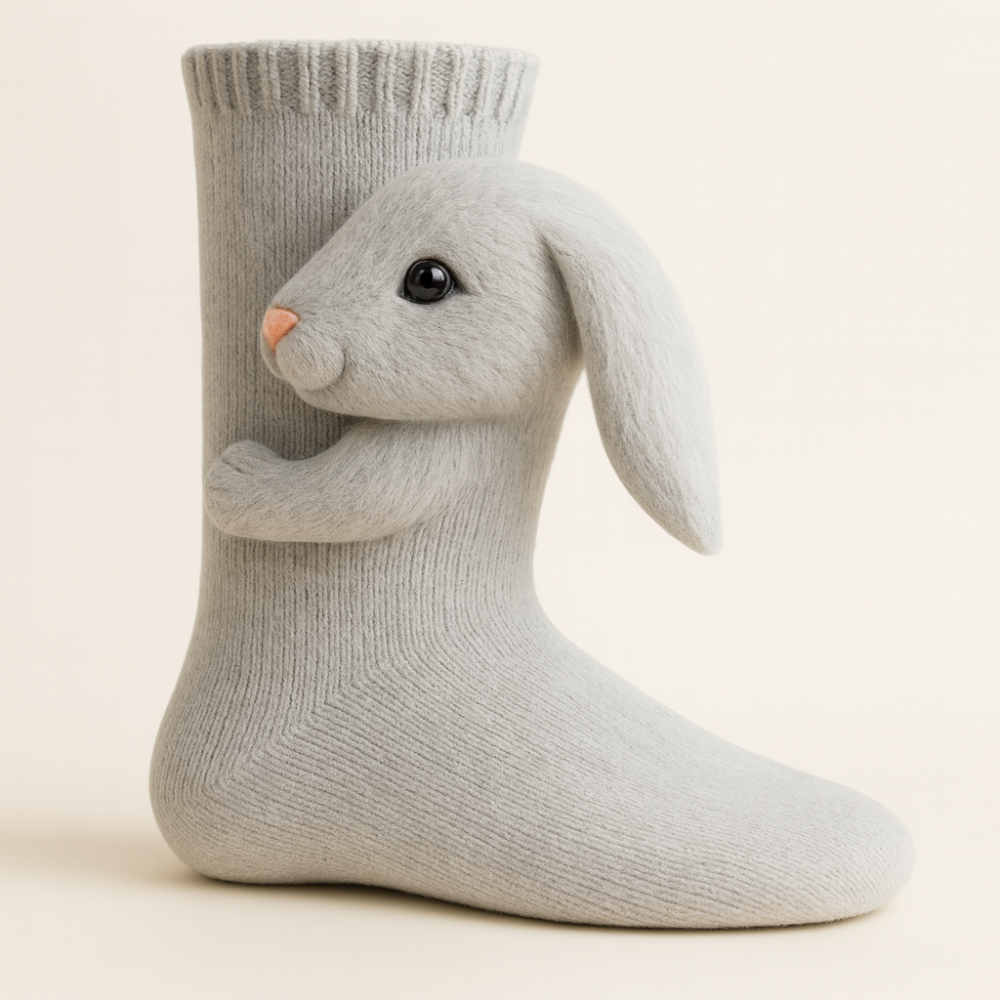 Djurinspirerade halkfria toffelsockor för vintermys