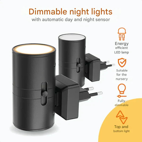 Justerbar natlampe med sensor – LumenGuard