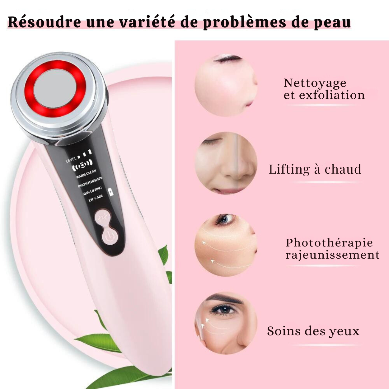 5-i-1 Ansiktsmassageapparat för Anti-Aging