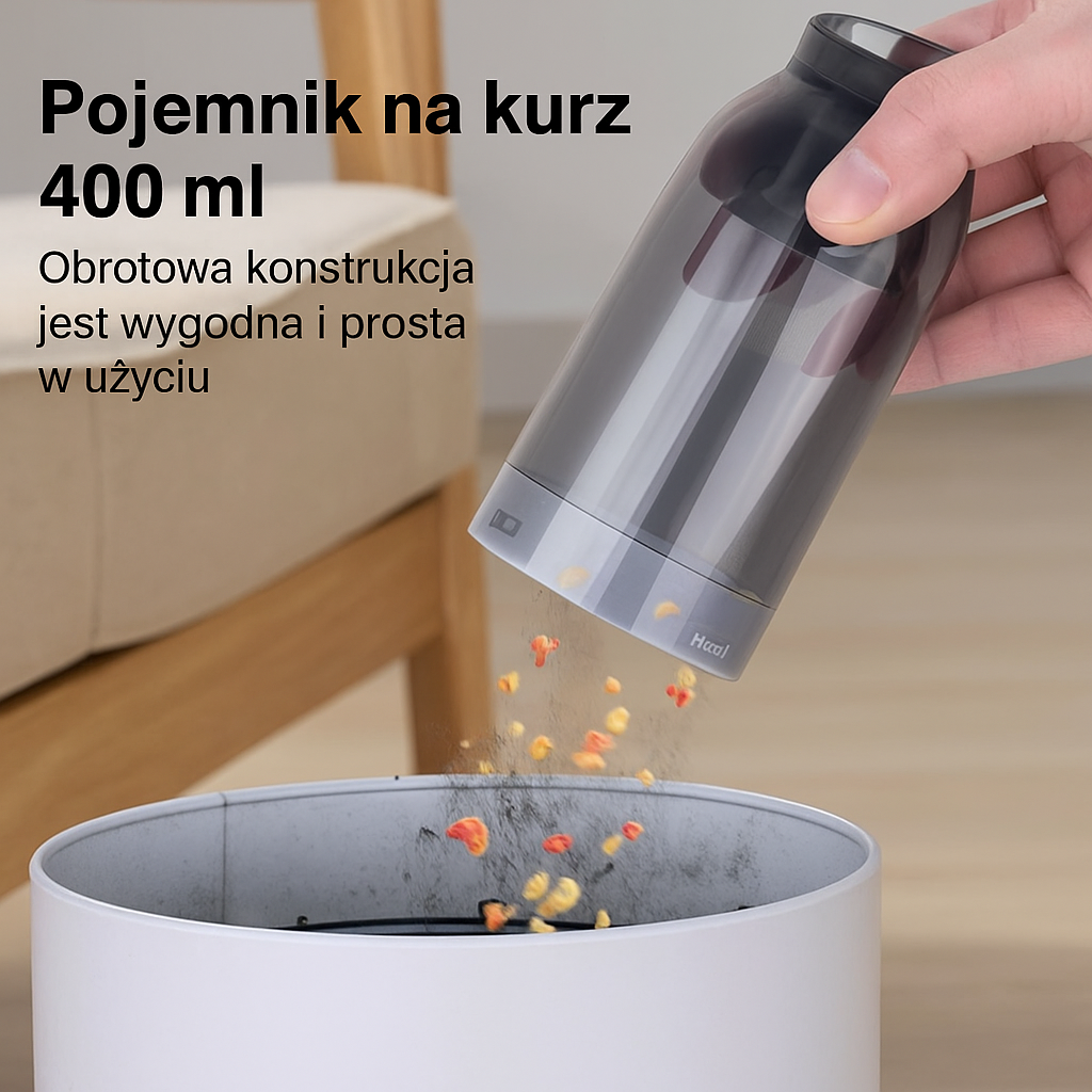 AeroClean | Effektiv Trådløs Støvsuger til Bil med USB-C Opladning