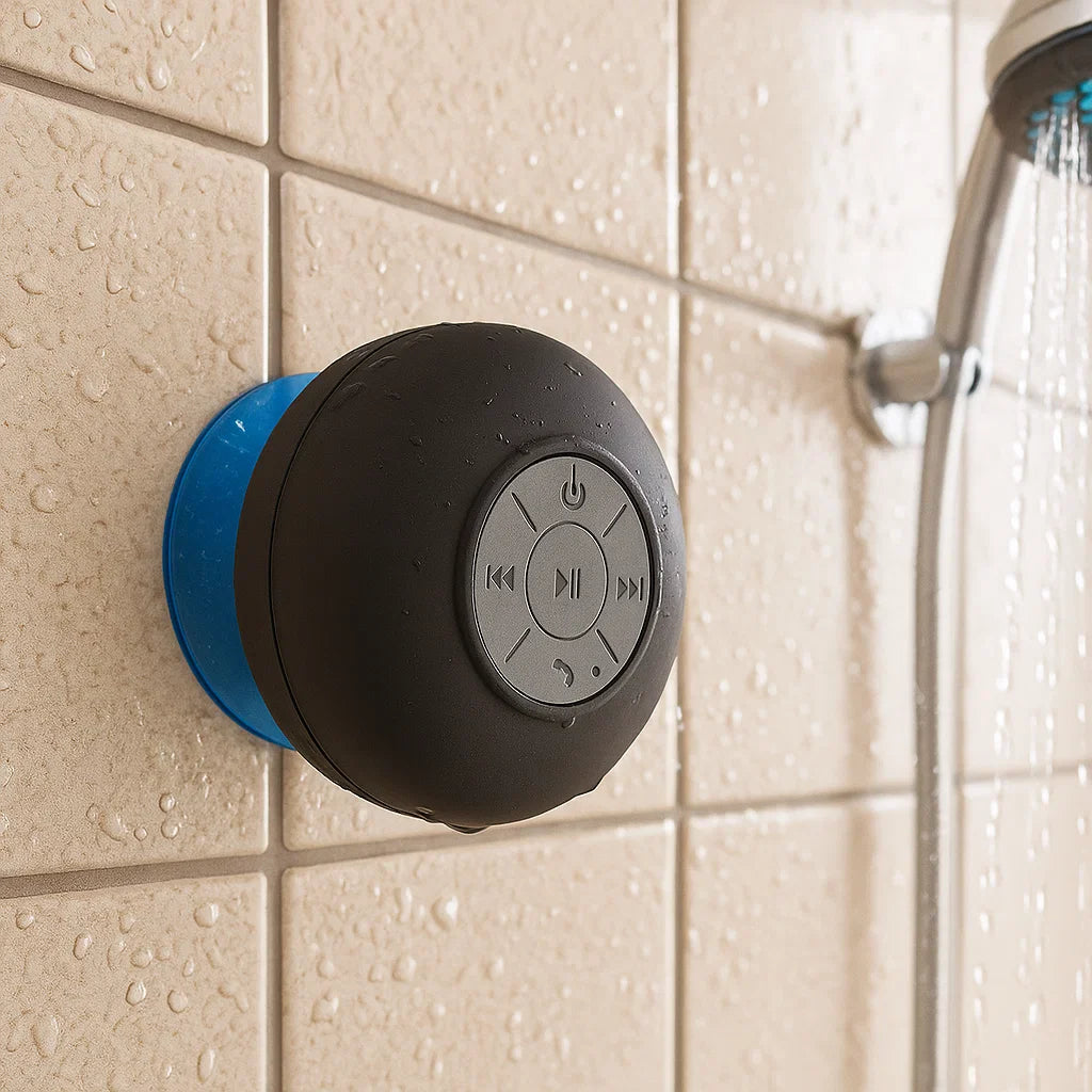 Kompakt Vandtæt Bluetooth Højttaler med Kraftfuld Bas