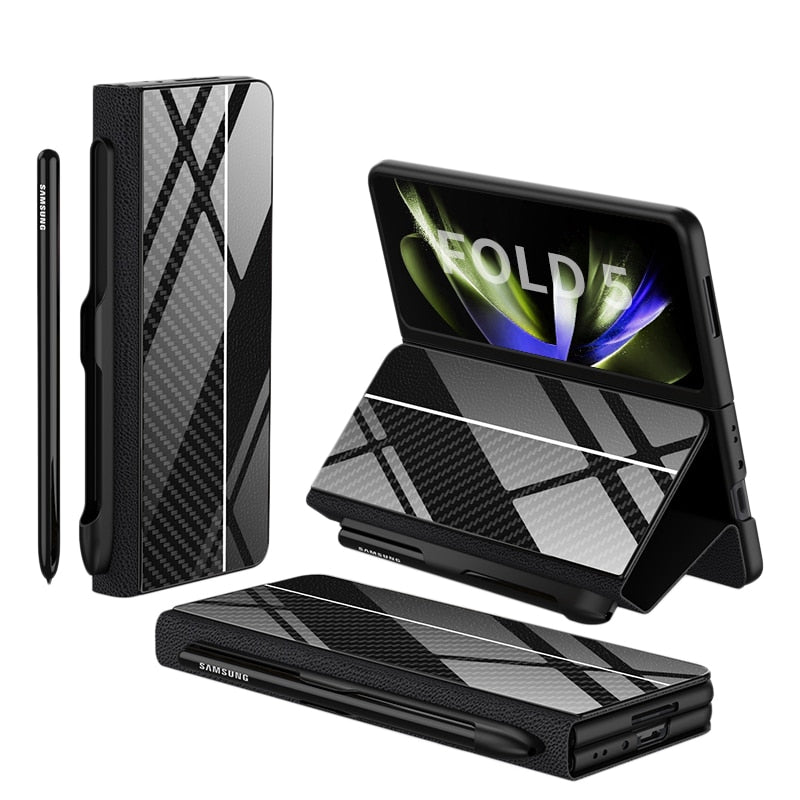 Stødsikker Læderetui til Samsung Galaxy Z Fold 5/4 med Kortholder