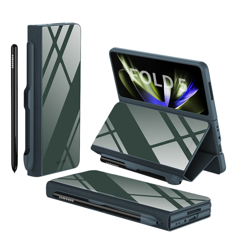 Stødsikker Læderetui til Samsung Galaxy Z Fold 5/4 med Kortholder