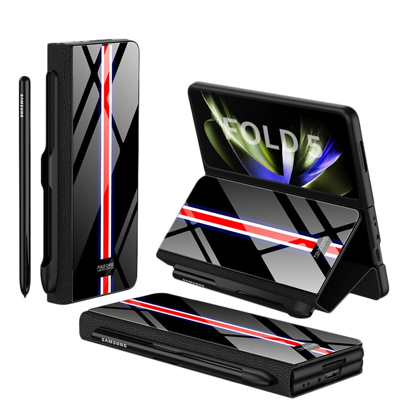 Stødsikker Læderetui til Samsung Galaxy Z Fold 5/4 med Kortholder
