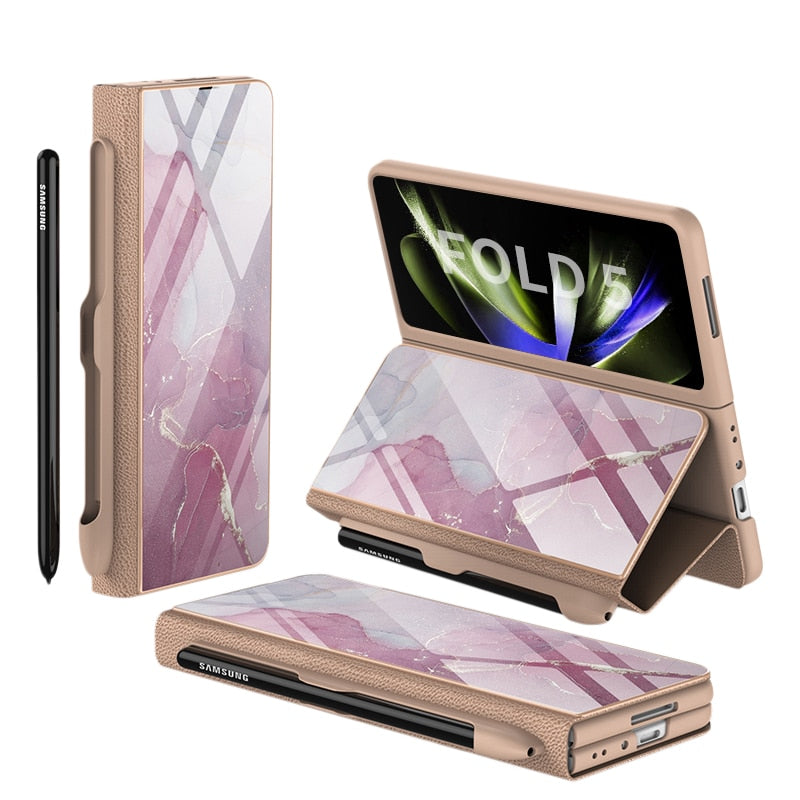 Stødsikker Læderetui til Samsung Galaxy Z Fold 5/4 med Kortholder