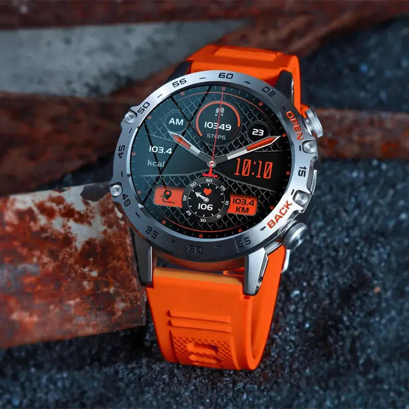 Robust smartwatch med GPS, sundhedsovervågning og Bluetooth-opkald