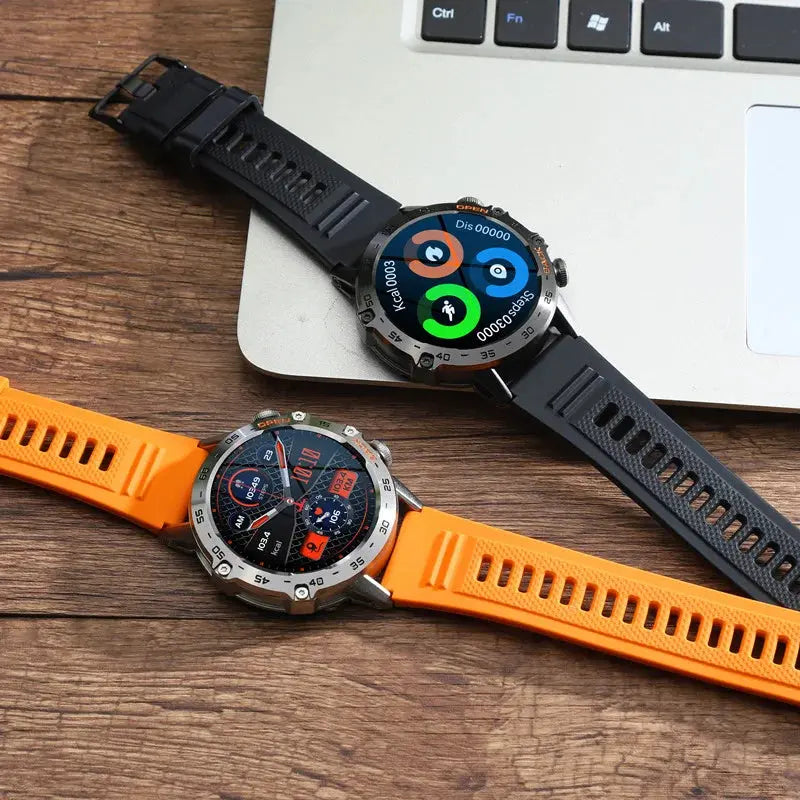 Robust smartwatch med GPS, sundhedsovervågning og Bluetooth-opkald