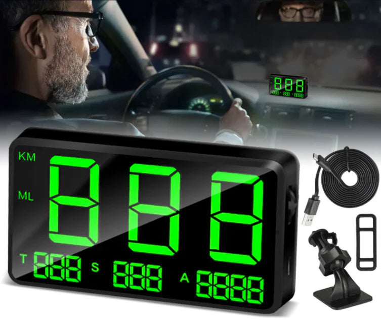 Bil GPS Display med Head-Up og USB Tilslutning