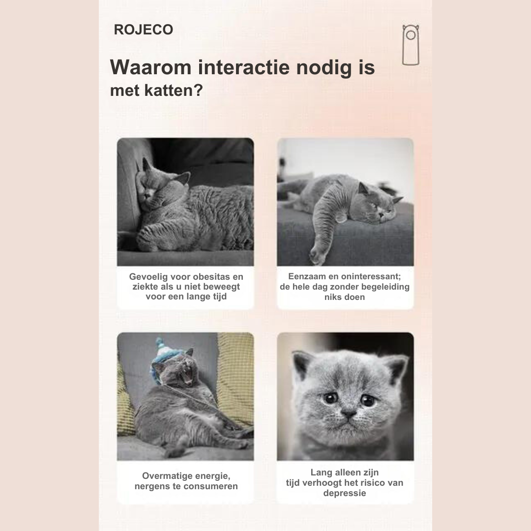 Interaktiv laserleksak till katt – Laserljus-lekmöjlighet
