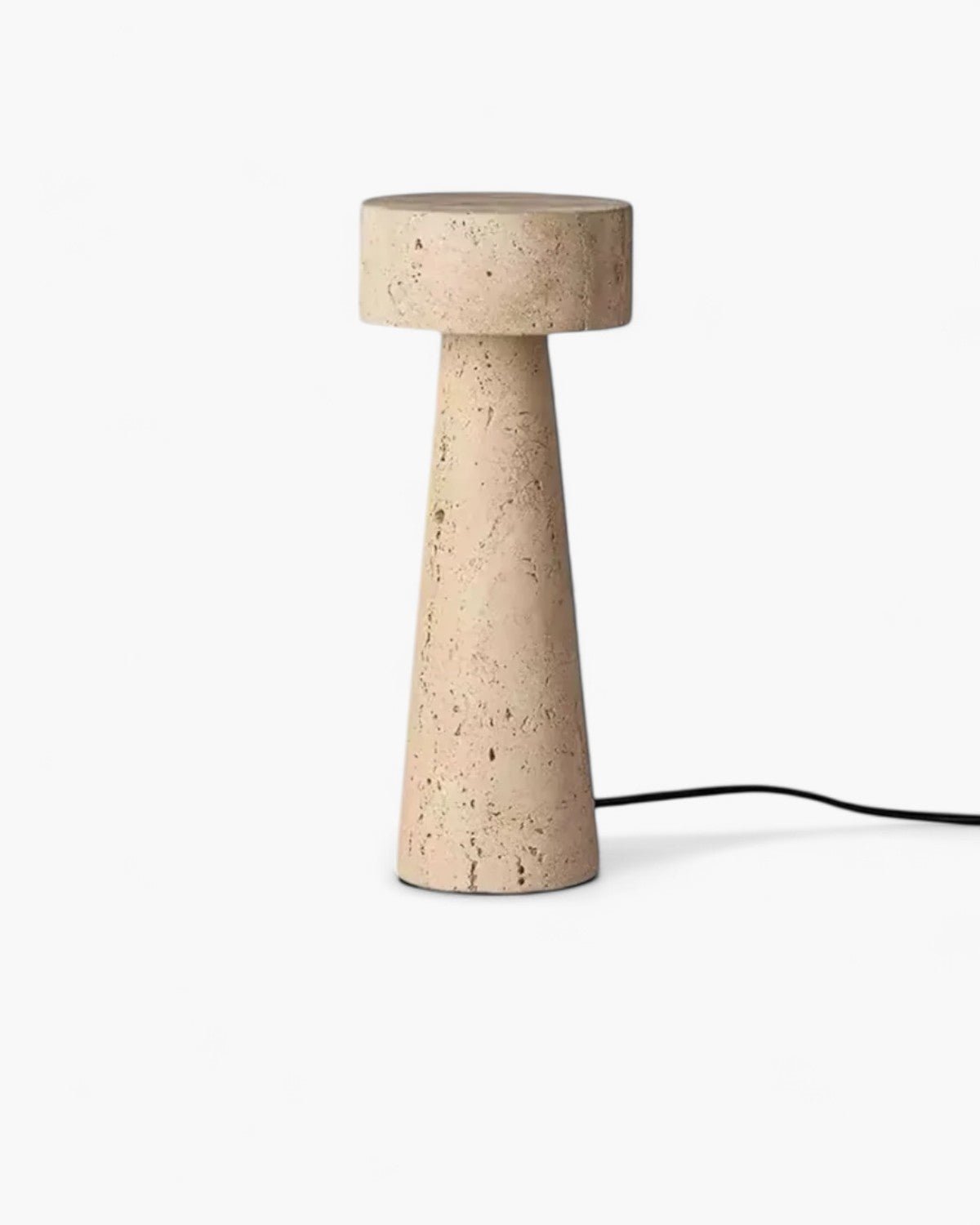 Elegant travertinbordslampa | Kompakt design & mjuk belysning