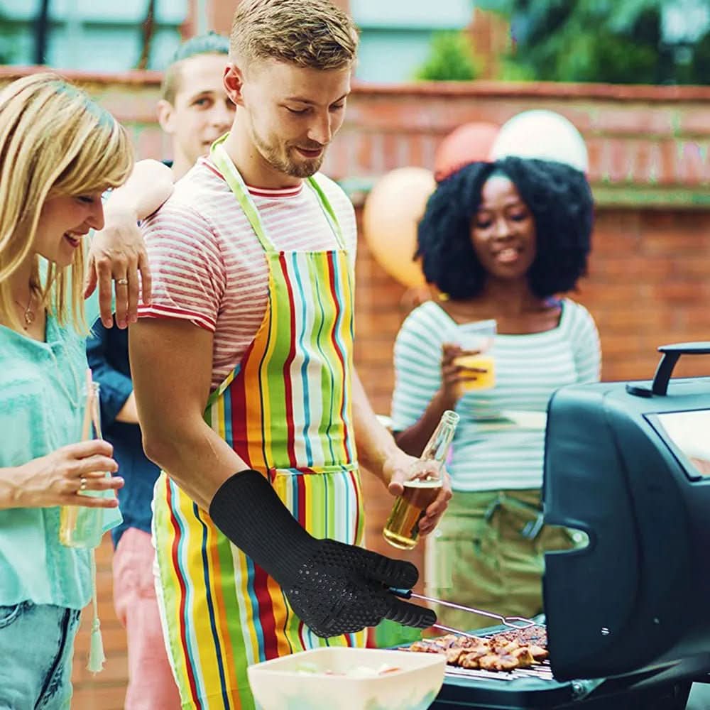 Värmebeständiga grill- och matlagningshandskar – Extremt robusta