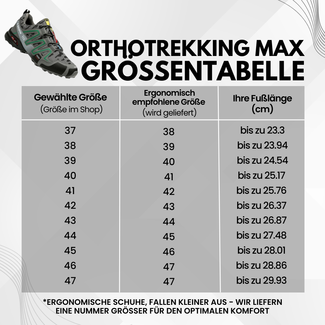 Vandringsskor med ortopedisk smärtlindring