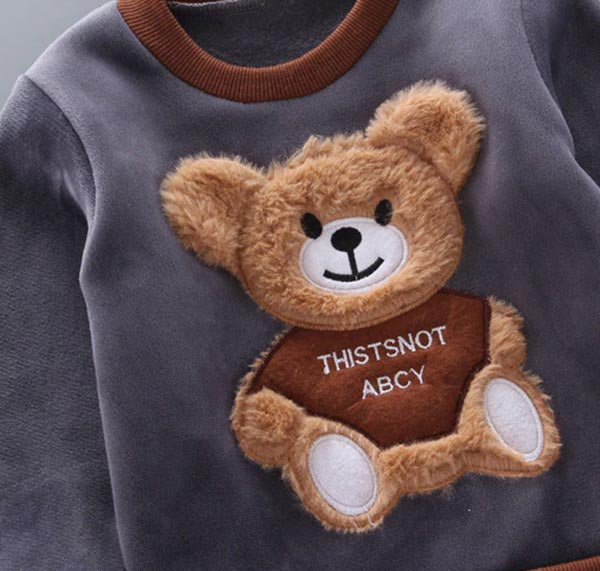 Tredelat set för barn med björndesign – CuddleCrew
