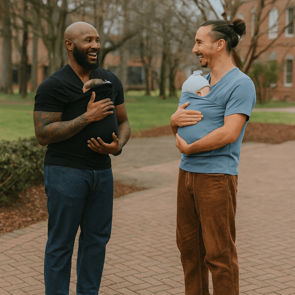 Elastisk babylift T-shirt – Komfort och närhet för nyfödda