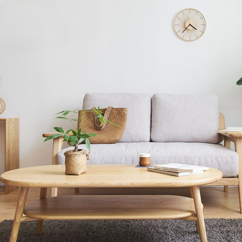 Stilrent Bambus Väggur med Ljudlös Drift och Elegant Design