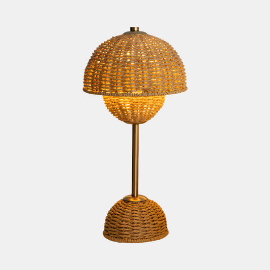 Moderne Bambuslampe med Blød LED-belysning til Hyggestunder