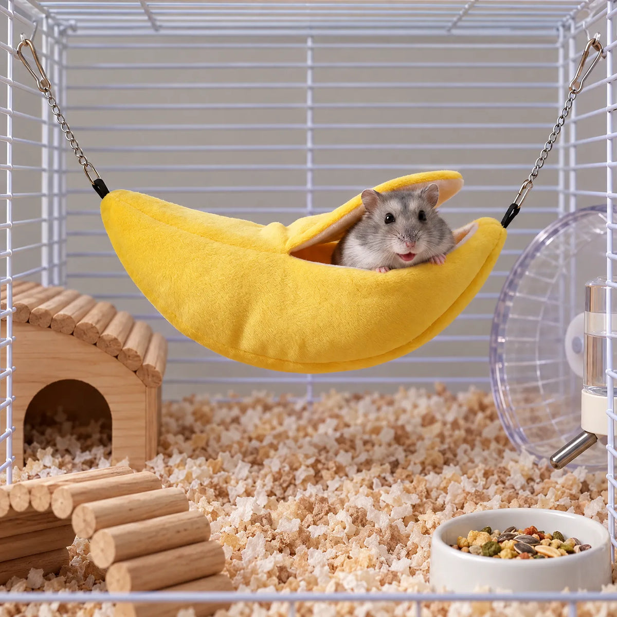 Hængekøje til hamster i bananform