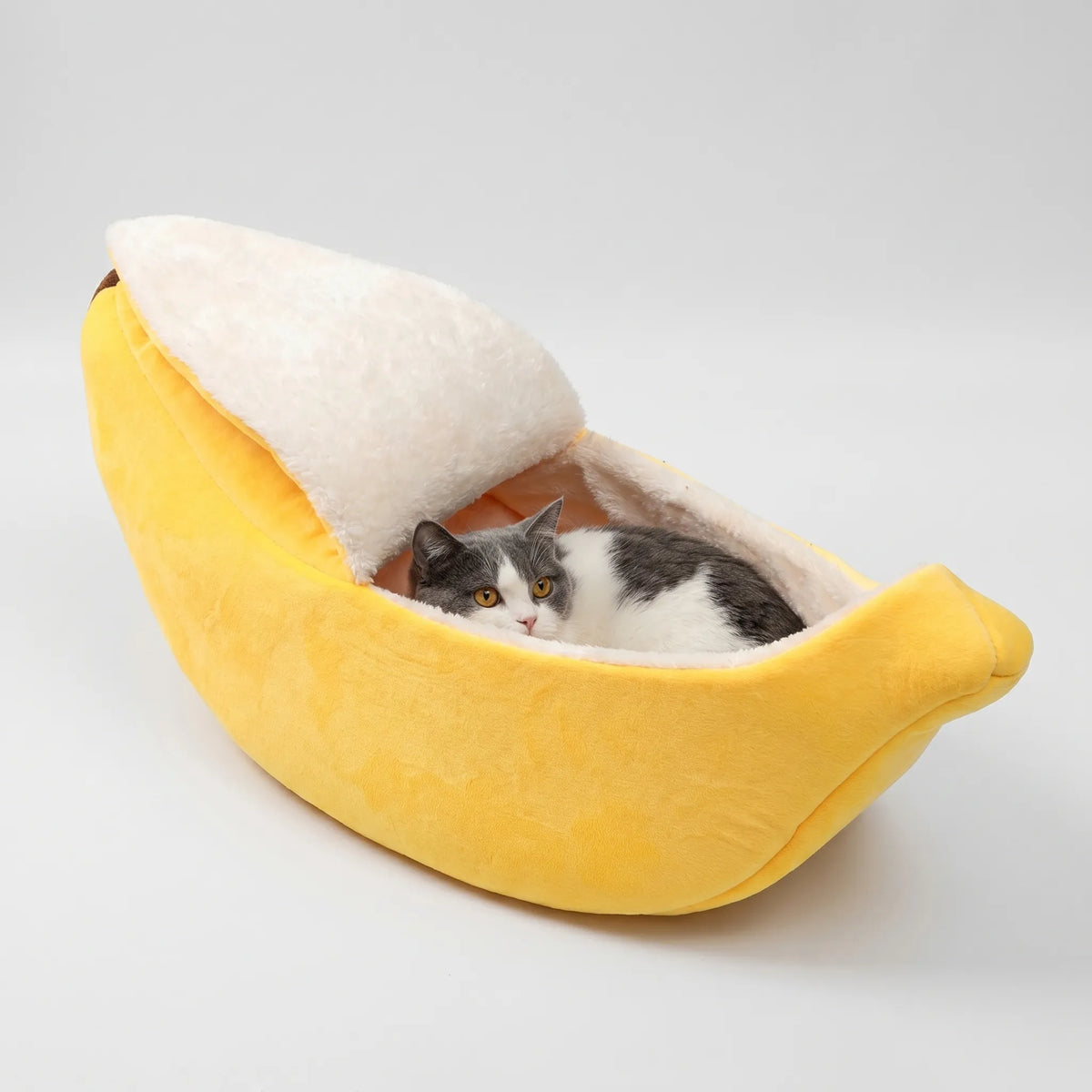 Bananformet Kæledyrskøje - Blød og Komfortabel Seng