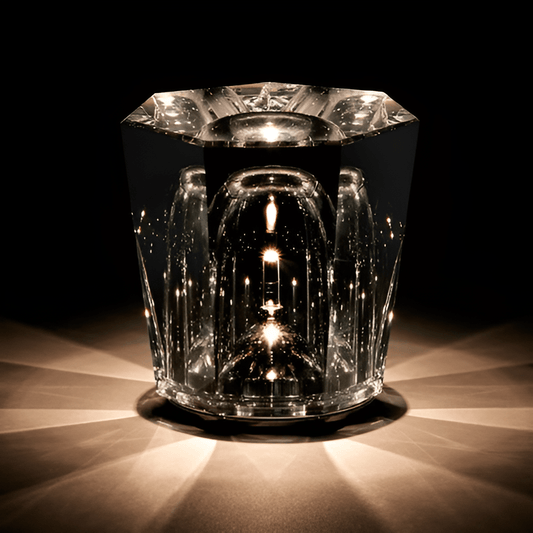 Trådløs LED Krystal Bordlampe - Elegant og Kabel-fri Belysning