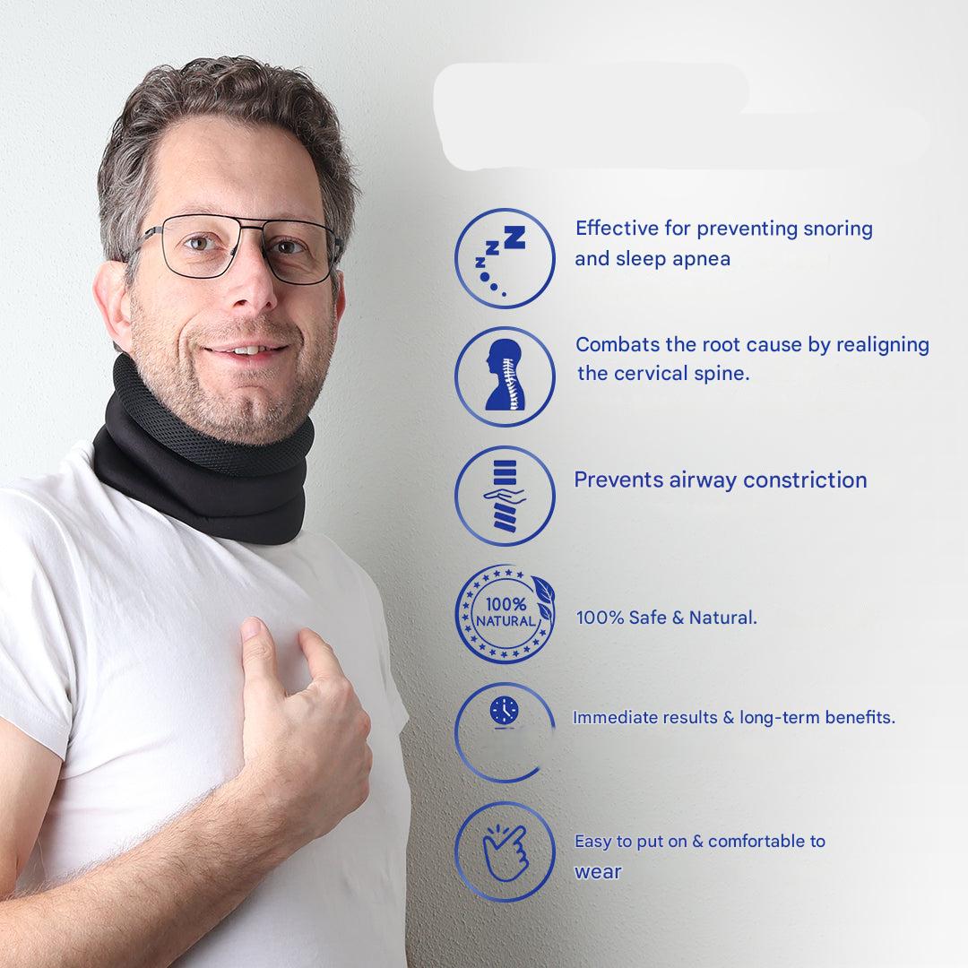 Ergonomisk nakkestøtte mod snorken – SnoozeEase