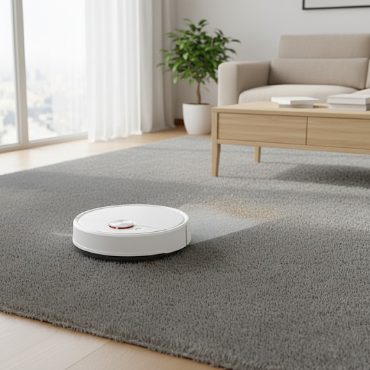 Smart robotdammsugare med automatisk golvtvätt och sugförmåga