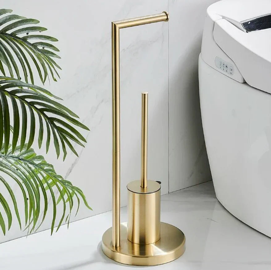Elegant toiletpapirholder med børste