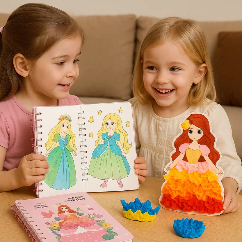 Kreativ prinsessdesignstudio för barns fantasi