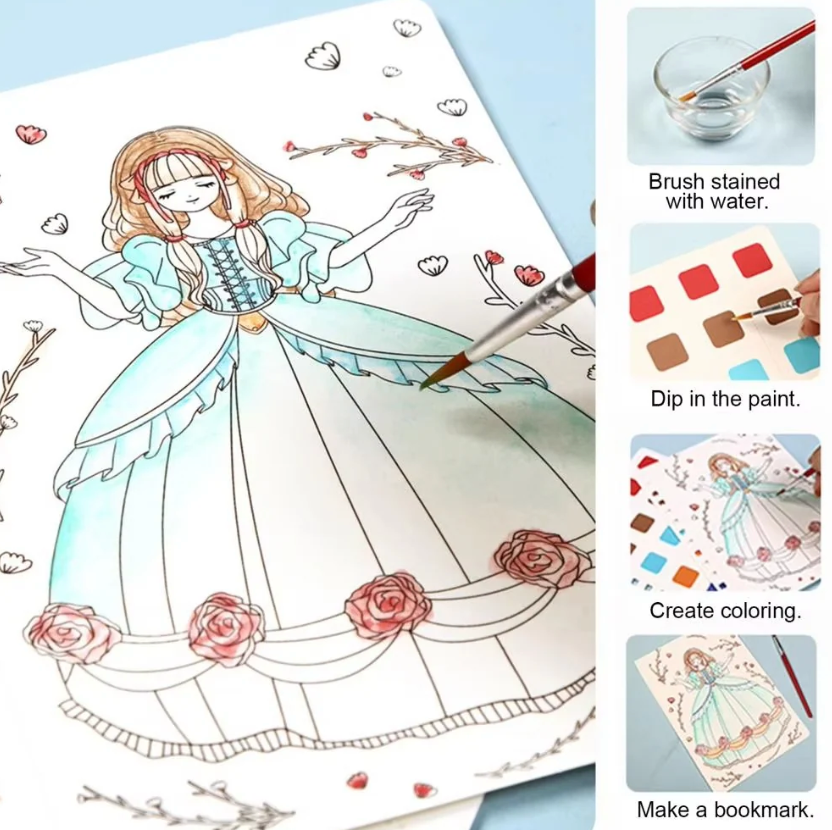Kreativ prinsessdesignstudio för barns fantasi