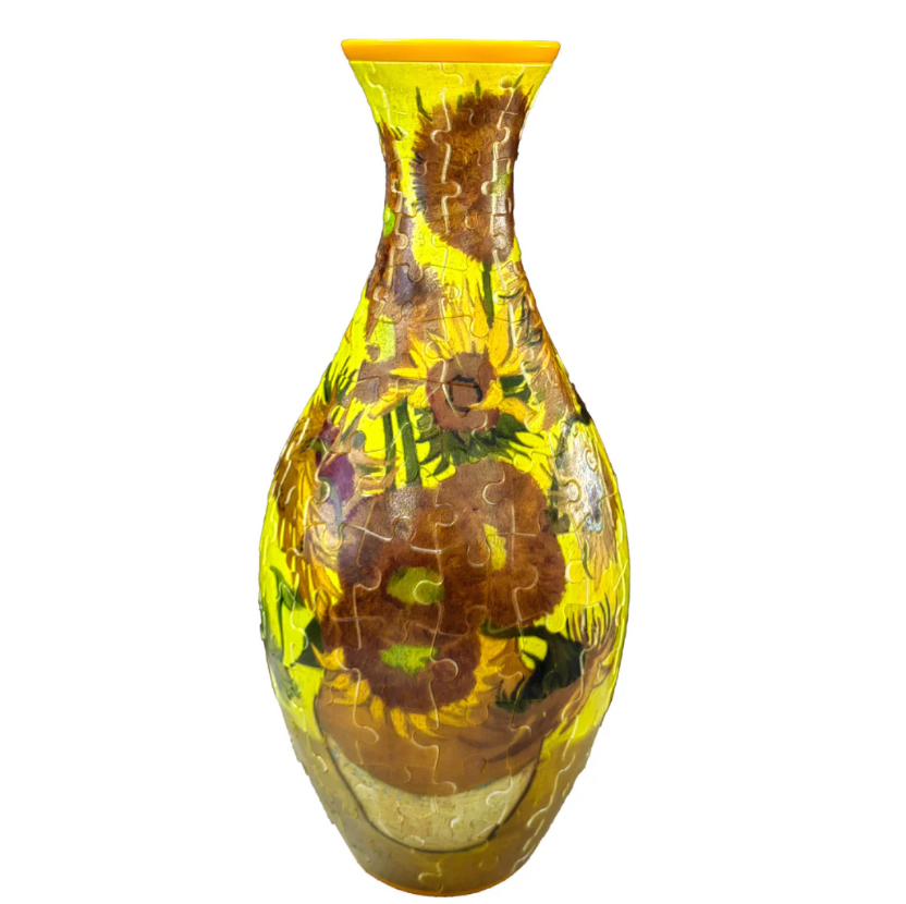 Bygbar 3D Puslespilsvase til Friske Blomster – Unikt Design