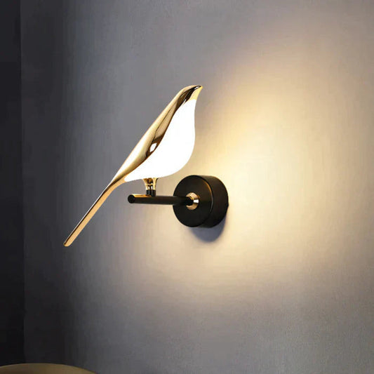 Moderne LED Væglampe med Fugle Design – Energibesparende Elegance