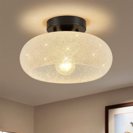 Moderne Loftlampe i Glas - Stilfuld og Blød Belysning