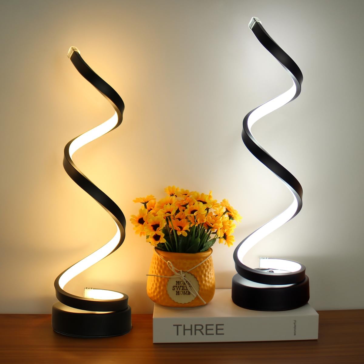 Elegant LED-bordslampa med justerbar ljusstyrka och design