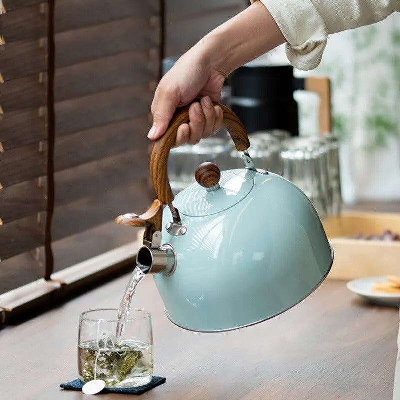 Elegant stålvattenkokare med visselpipa | Justerbar | 2,5 l/3 l