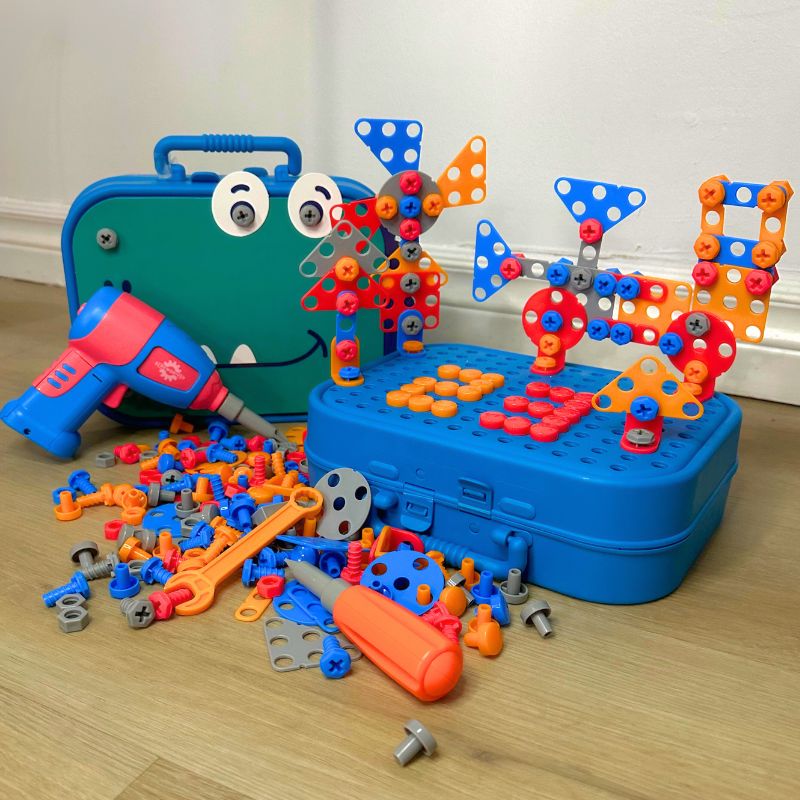 Bärbar verktygslåda för barn - BuildiBox