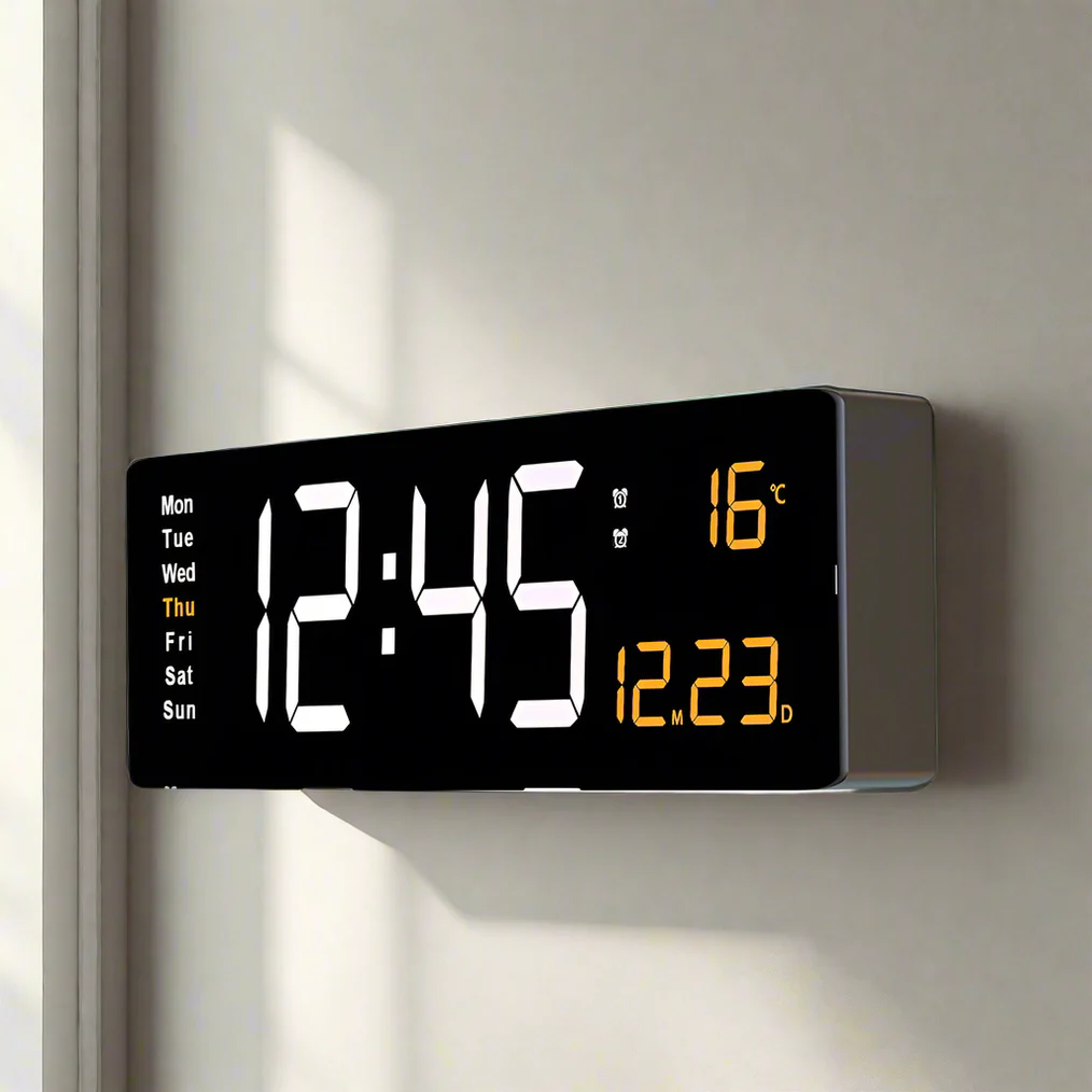 Farverig Akryl LED-ur med USB – Stilfuldt og Funktionelt