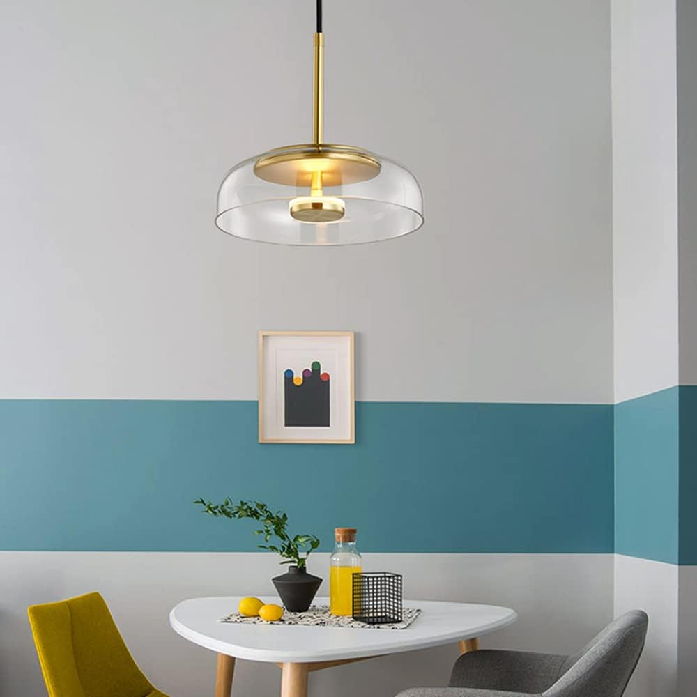 Stilren Glaspendel med Justerbar Höjd & LED-Kompatibilitet