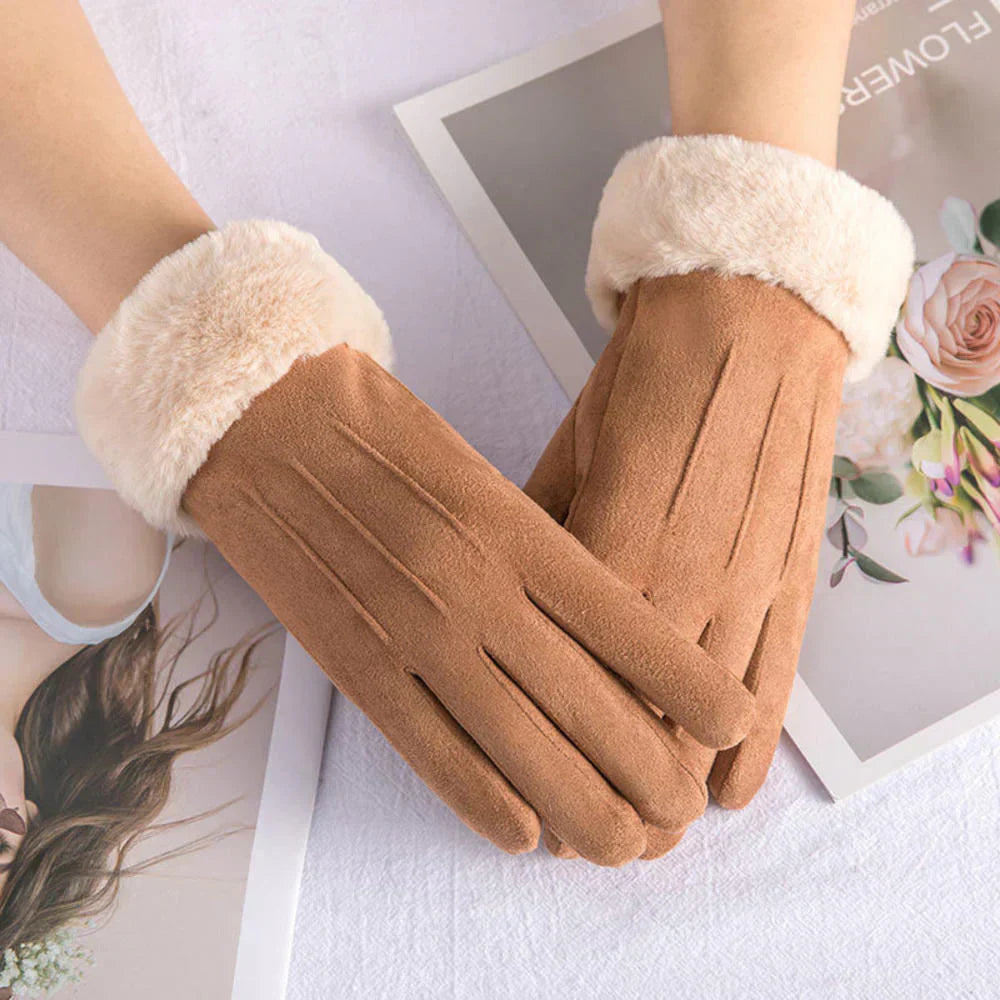 Damhandskar i Mocka med Touchfunktion och Elegant Design