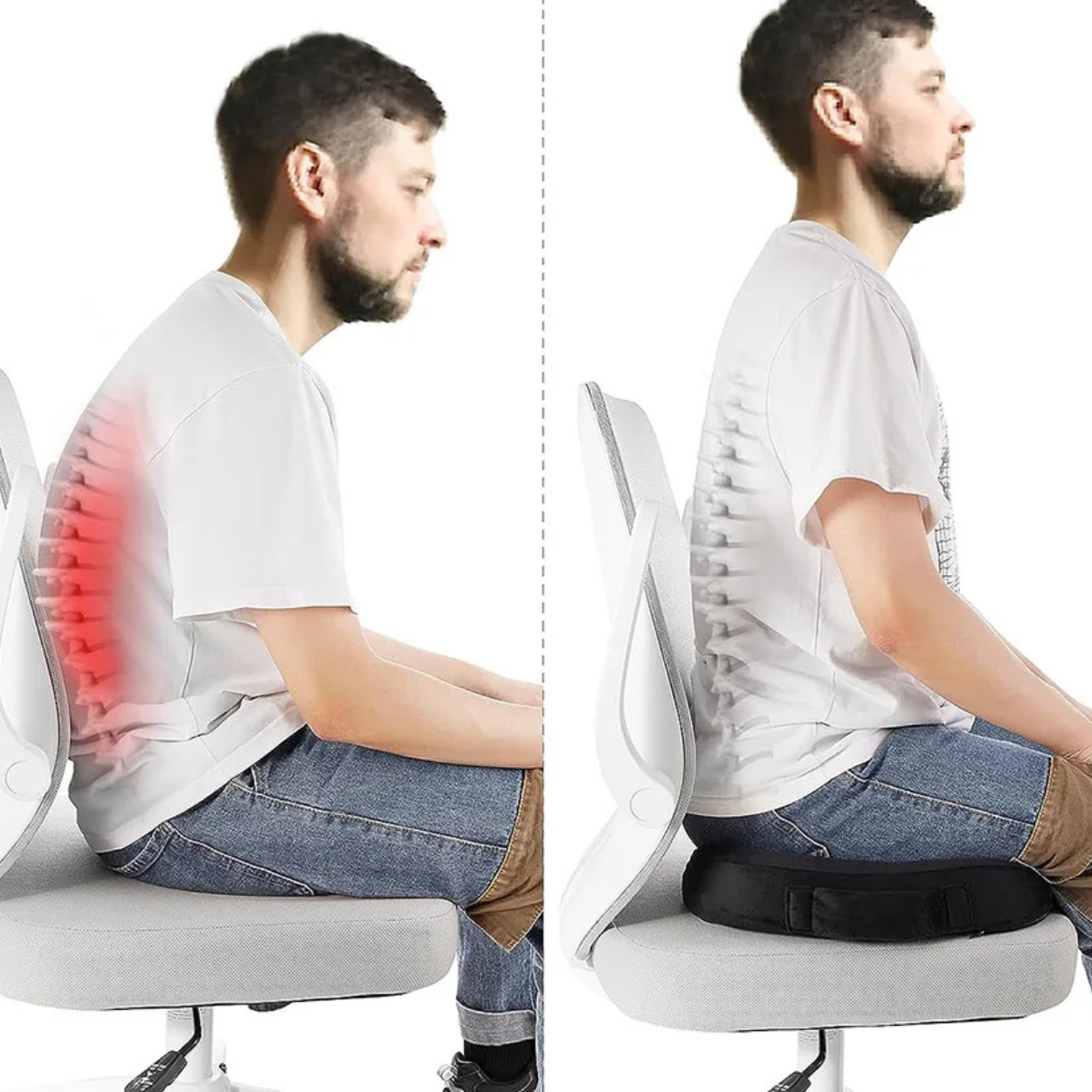 Ergonomisk sittdyna med minnesskum