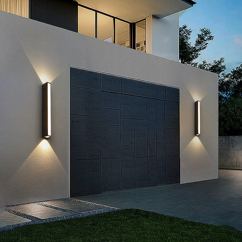 Hållbar utomhus-LED-vägglampa i aluminium - Vattentät design