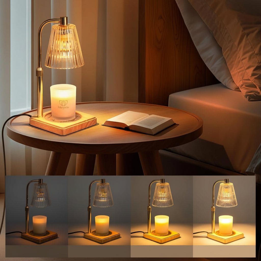 Elektrisk Duftlampe med Justerbart Lys og Sikker Voksopvarmning
