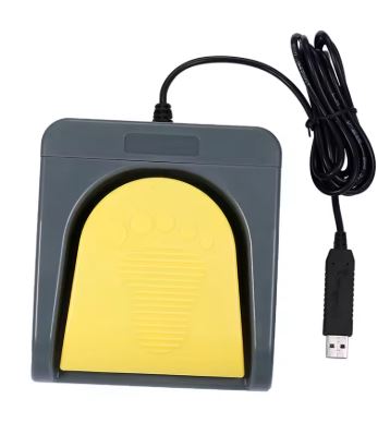 USB-fotpedal till PC med funktioner för multimedia, tangentbord och spel
