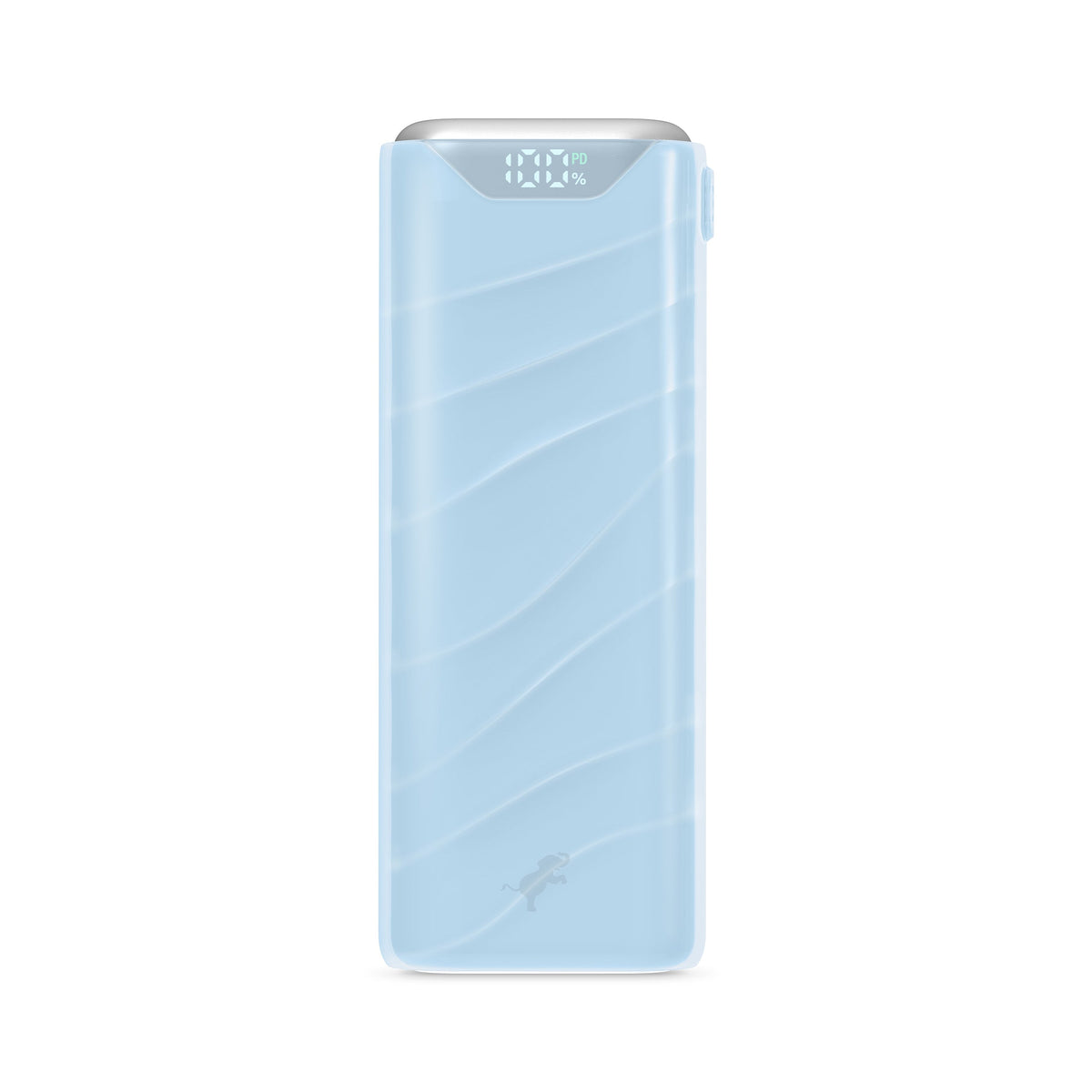 Kompakt USB-C Powerbank med 10.000 mAh og indbygget ladekabel