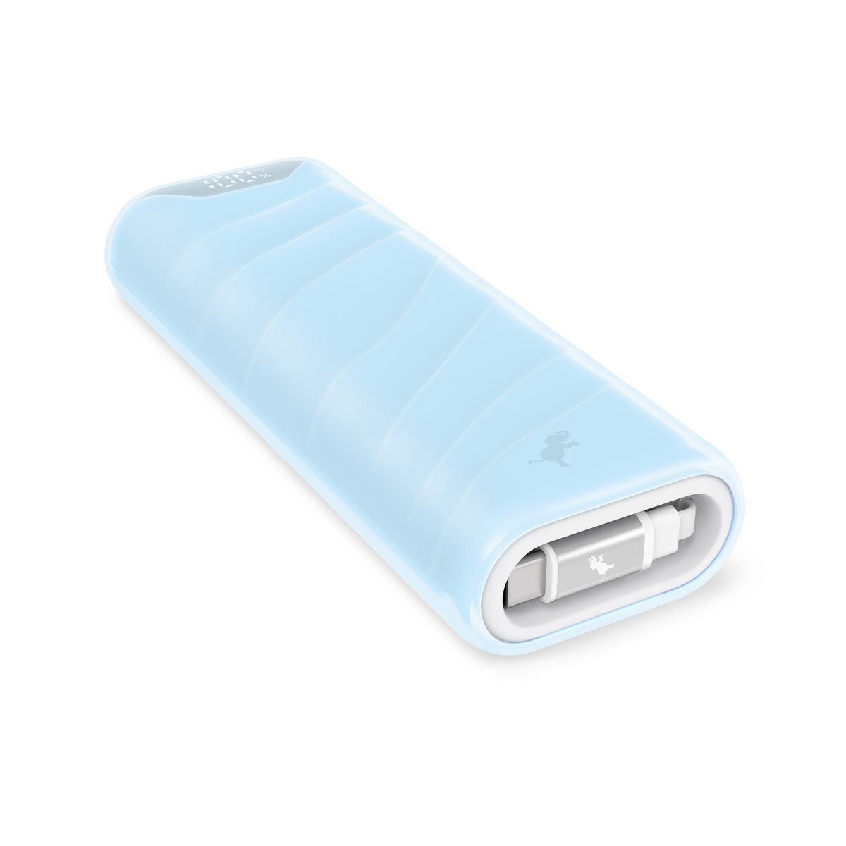 Kompakt USB-C Powerbank med 10.000 mAh og indbygget ladekabel