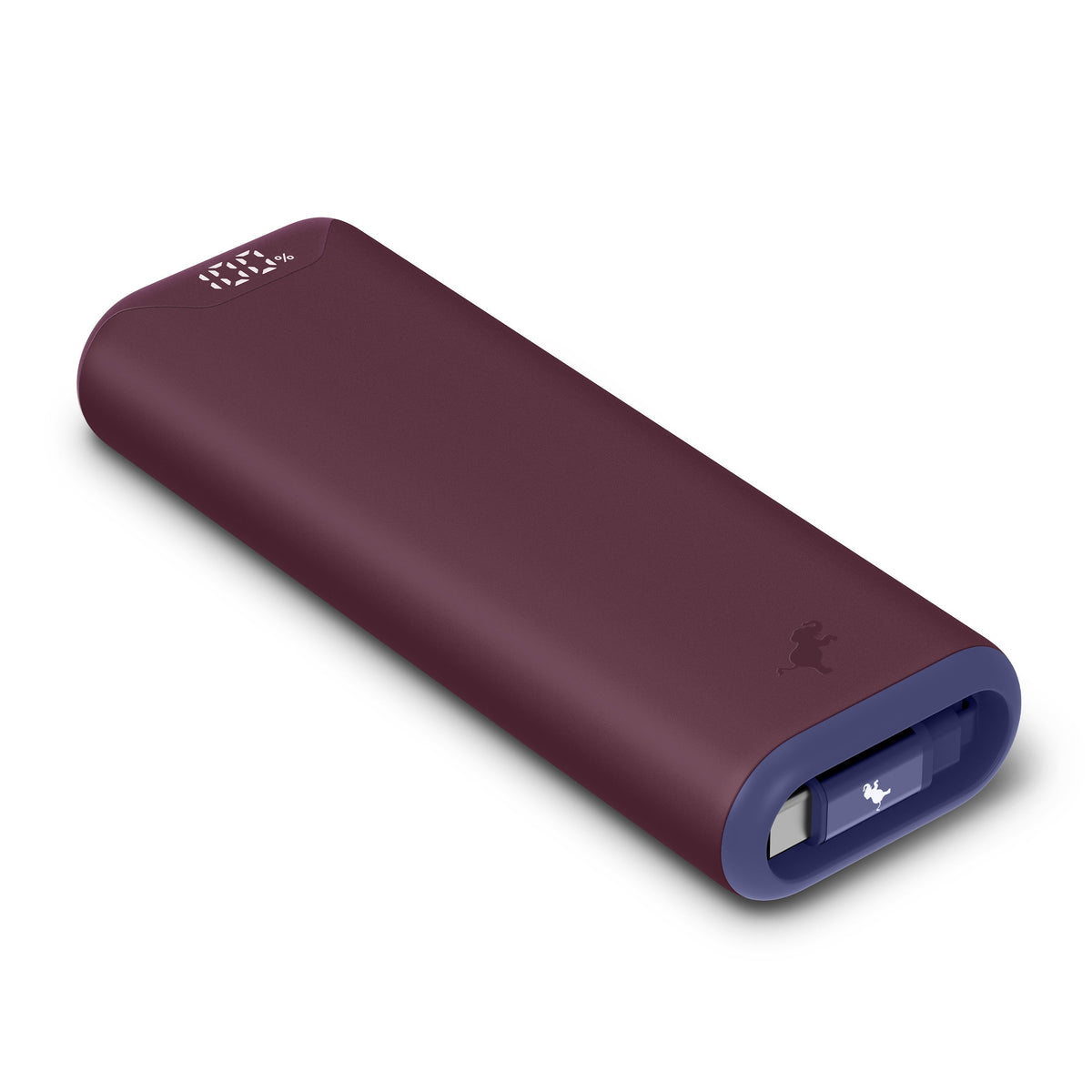 Kompakt USB-C Powerbank med 10.000 mAh og indbygget ladekabel