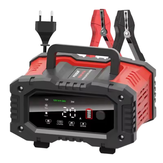 Effektiv 12V og 24V Bilbatterioplader til Hurtig Genopladning
